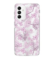 Samsung Galaxy M23  Kapak Floral Pudra Tasarımlı Şeffaf  Kılıf