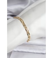 14K Gold Renk Kaplama Zincir Model CM Kadın Bileklik - TJ-BB8129