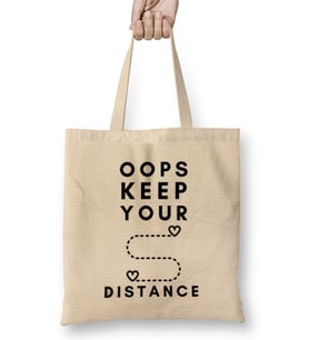 OOPS KEEP YOUR DISTANCE Bez Çanta Uzun Saplı