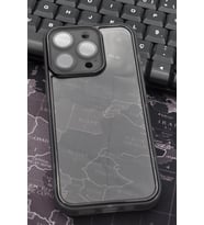 iPhone 12 Pro Max Uyumlu Siyah Kenarlı Renkli Yarı Şeffaf Kapak Kılıf Kamera Lens Korumalı