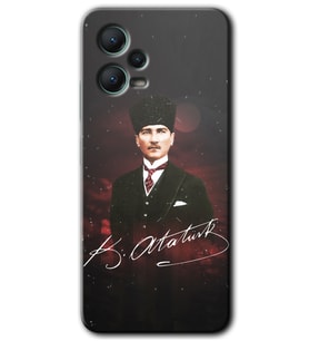 Redmi Note 12 5G Kılıf HD Desen Baskılı Kılıf - Kemal Atatürk