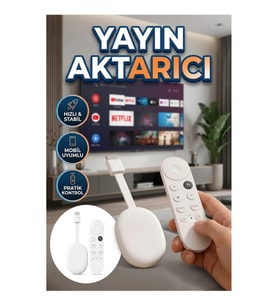 Akıllı TV Box Medya Aktarım Cihazı Mobil Ekran Yansıtma Destekli