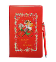 Sevgililer Gününe Özel Kırmızı Defter Kalem Hediye Seti 6