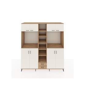 Kronos Dolap 14 Raflı 2 Çekmeceli 2 Askılı 220x59x243 Çam-Aytaşı/Çam