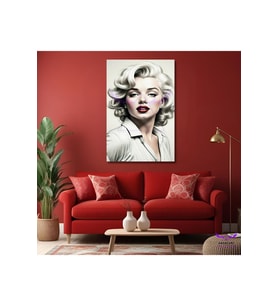 Tekli Dikey Kanvas Şık Duvar Tablosu Marilyn Monroe