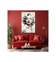 Tekli Dikey Kanvas Şık Duvar Tablosu Marilyn Monroe