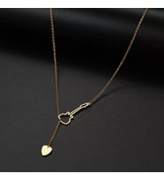 Kişiye Özel 925 Ayar Gümüş İç İçe Gitar Pena Kolye (Gold)
