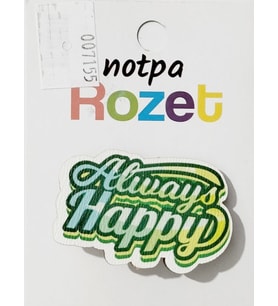 Notpa Rozet Ahşap Always Happy - 3 adet