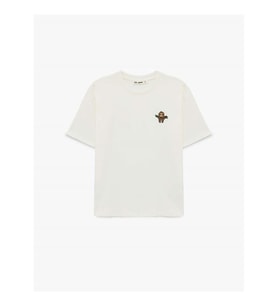 Koton Koala Nakışlı Pamuklu Ekru Kadın T-Shirt 6SAL10104IK