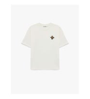 Koton Koala Nakışlı Pamuklu Ekru Kadın T-Shirt 6SAL10104IK