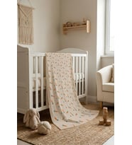 Havuç Desenli Soft Touch Termal Bebek Battaniyesi CBT0003 (Çok Renkli)
