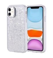 Apple iPhone 11 Uyumlu Kılıf Taşlı Tasarımlı Zore Kapi Kapak (Gümüş)