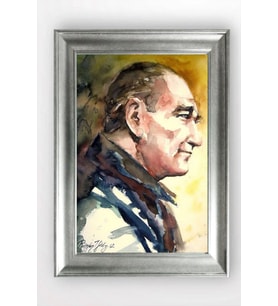 Gümüş Çerçeveli Atatürk Tablo cv940