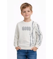 Erkek Çocuk Önü Arkası Baskılı Sweatshirt BGL-ST05240