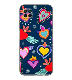 PrintiFy Huawei P40 Lite ile Uyumlu Retro Color 3  Kamera Korumalı Şeffaf  Kılıf