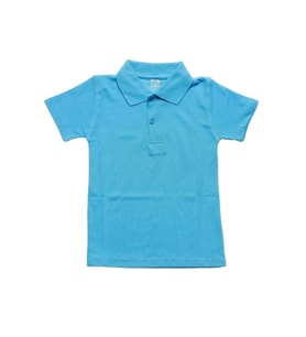 Bilge Trend Mavi Polo Yaka  Kısa Kollu Kız - Erkek Çocuk  Okul T-Shirt , 23 Nisan Bayram Tişört