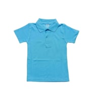 Bilge Trend Mavi Polo Yaka  Kısa Kollu Kız - Erkek Çocuk  Okul T-Shirt , 23 Nisan Bayram Tişört