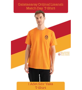 Galatasaray Orijinal Lisanslı Match Day T-Shirt (Sarı)