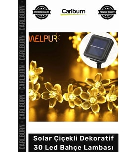 #Solar Günışığı Dış Mekan Peyzaj Aydınlatma Panel Solar Çiçekli Dekoratif 30 Led Bahçe Lambası