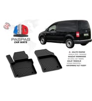 Volkswagen caddy ön 2 parça 4-D Paspas siyah 2004 2005 2006 2007 2008 2009 2010 2011 2012 2013 2014 