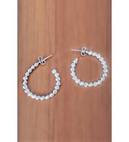 Bella Gloria Halka Top Gümüş Küpe (GP00220)
