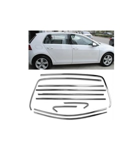 Volkswagen Golf 7 12 Parça Krom Cam Çıtası 2013 - 2020 12 Parça Paslanmaz Çelik Ithal