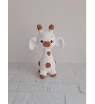 Ekru Tatlı Zürafa Amigurumi Organik Oyuncak