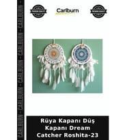 Özel Üretim Dekoratif Duvar Süsü Bohem Hediyelik Rüya Kapanı Düş Kapanı Dream Catcher Roshıta-23