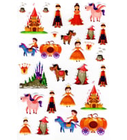 Sticker Kabartmalı A4 Boyutunda Stiker Defter, Planlayıcı Etiket-(lim540) - Prenses Sindirella