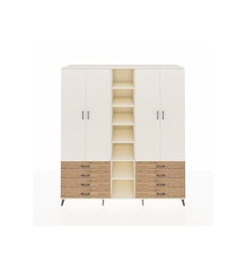 Kronos Dolap 10 Raflı 8 Çekmeceli 2 Askılı 220x59x243 Aytaşı-Aytaşı/Çam