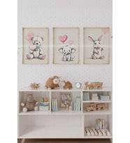 Love Balloons 3’lü Ahşap Çerçeveli Dekoratif Tablo Seti