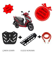 DİO 110 ARKA ÇANTA DEMİRİ & Egzoz Koruma Sacı Dıo 110