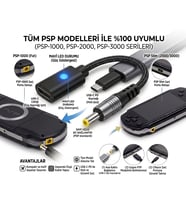 PSP 1000 2000 3000 SERİSİ UYUMLU TYPE-C ADAPTÖR ÇEVİRİCİ
