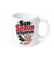 Son Sezon İzliyorum Yazılı Komik Kupa Bardak Dizi Hediye Özel Tasarım