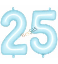 25 Rakam Folyo Balon Mavi Rengi (76 cm)
