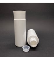 100 cc Silindir Keskin Küt (17gr) Sert Pet Şişe  - Beyaz Kalın Kapaklı- Kör Tıpalı Ağız Çapı 24mm x 10 Adet (Karışık)