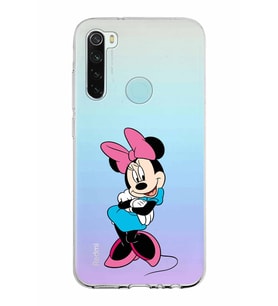 Xiaomi Redmi Note 8 Uyumlu Kapak Minnie Mouse Tasarımlı Şeffaf Silikon Kılıf