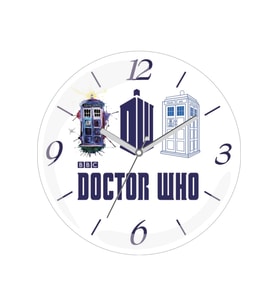 Doctor Who Sessiz Akar Bombeli Gerçek Cam Duvar Saati