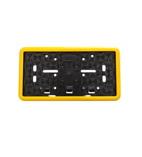 Çerçeveli Dikdörtgen  Plakalık Plaka Altlığı Sarı 32X17cm 1 Adet