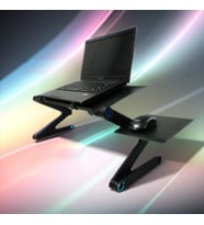 TechTic Çok Fonksiyonlu Katlanabilir Leptop Standı Mouse Pad+Çift Fan Soğutucu+Notebook Laptop Sehpası