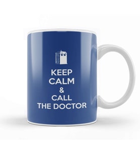 Keep Calm and Call The Doctor Who Kupa Bardak Porselen