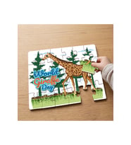 Sevimli Zürafa Tasarımlı 24 Parça Ahşap Çocuk Puzzle MPK0219