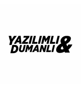 Yazılımlı&Dumanlı Araba Sticker siyah 18x5 CM (Siyah-Siyah)