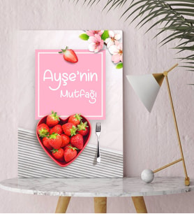 BK Gift Kişiye Özel Mutfak Konseptli Kanvas Tablo 30x50cm-9