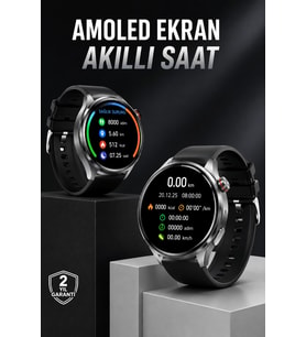Lexroo Akıllı Saat Bluetooth Bağlantılı Amoled Ekran Uyku ve Sağlık Takibi