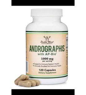 Double Wood Andrographis 1000mg  120 Capsul.Tr Tek Yetkili SATICISI OZELSPORCUGIDALARI'DIR 3839 (Renksiz)