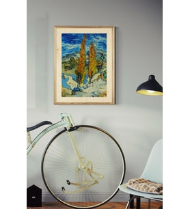 Van Gogh Kavaklar Ahşap Tablo
