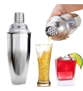 Komple Çelik 700ml Shaker Kokteyl Hazırlama Kabı Bardağı cin343