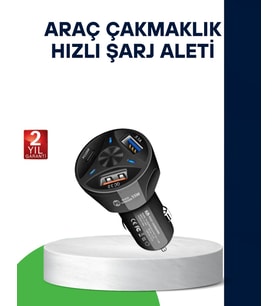 Northcity 55W Hızlı Araç Şarj Cihazı - Quick Charge 3.0 & PD Destekli, 2 Portlu Güçlü Şarj Cihazı