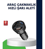 Northcity 55W Hızlı Araç Şarj Cihazı - Quick Charge 3.0 & PD Destekli, 2 Portlu Güçlü Şarj Cihazı